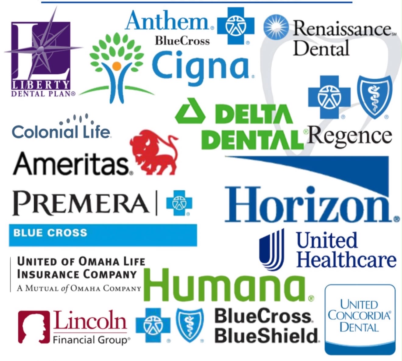 Logotipos de aseguranzas dentales PPO aceptadas en la clínica
